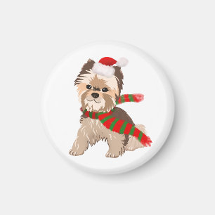 Schattige kerstbekendheid in Santa Hat Magnet Magneet