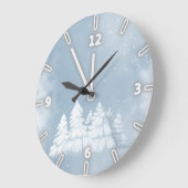 Schattige kerstbomen grote klok (Hoek)