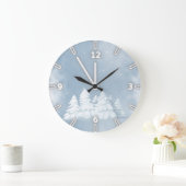 Schattige kerstbomen grote klok (Huis)