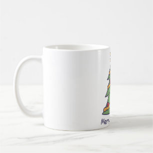 Schattige Kerstboom en Ster, Prettig Kerstfeest Do Koffiemok