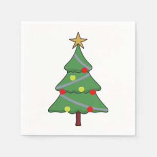Schattige kerstboom servet
