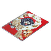 Schattige kerstcocktail Cocker Spaniel Puppies Notitieboek (Linkerzijde)