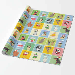 Schattige kerstdieren cadeaupapier