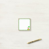 Schattige Kerstelf & Groen, Rood & Witte Frame Post-it® Notes (Op bureau)