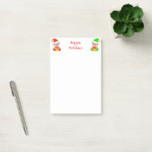 Schattige Kerstelfjes op Wit Post-it® Notes (Kantoor)