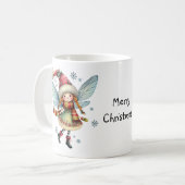 Schattige Kerstfee in een Santa Pet Koffiemok (Voorkant links)