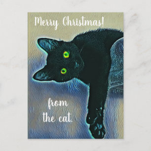 Schattige kerstfeestjes uit Black Cat Briefkaart