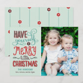 Schattige kerstfotokaart feestdagenkaart (Voorkant / Achterkant)