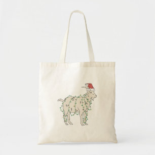 Schattige kerstgeit tote bag