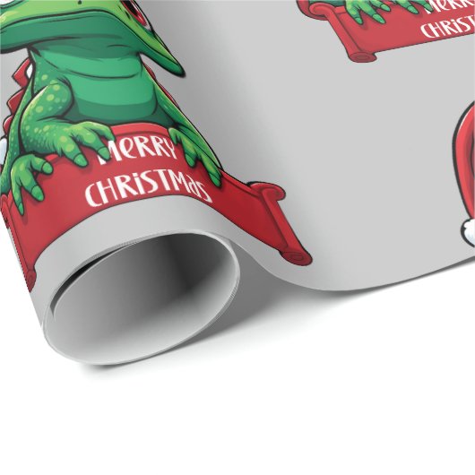 Schattige kersthagedis vrolijk kerstontwerp cadeaupapier (Rol Hoek)