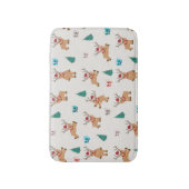 Schattige kerstherten kerstcadeaus & boompatroon badmat (Voorkant Verticaal)