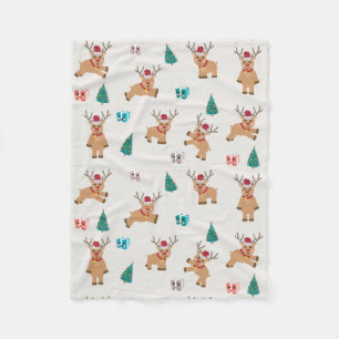 Schattige kerstherten kerstcadeaus & boompatroon fleece deken
