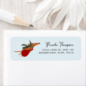 Schattige kersthond  retouradres etiket (Insitu)