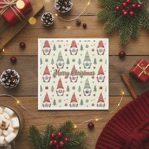 Schattige Kerstkabouter Scandinavische Papieren Se Servet