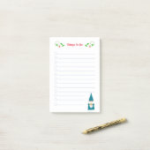 Schattige Kerstkabouter Taken Post-it Notities Post-it® Notes (Op bureau)