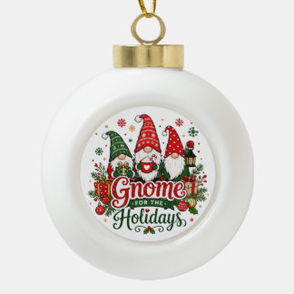 Schattige Kerstkabouters Vakantiedesign Keramische Bal Ornament