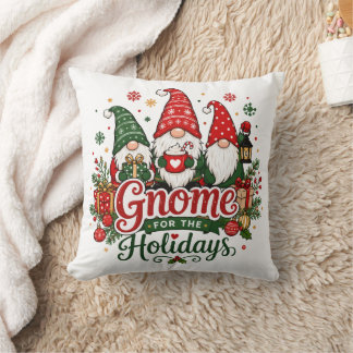 Schattige Kerstkabouters Vakantiedesign Kussen