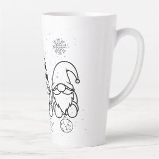 Schattige Kerstkabouters Vakantiedesign. Latte Mok