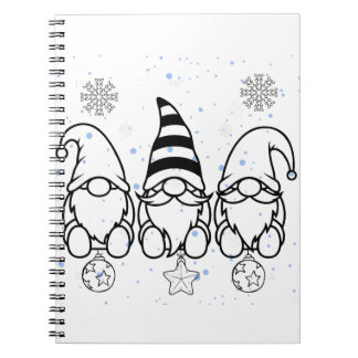 Schattige Kerstkabouters Vakantiedesign. Notitieboek