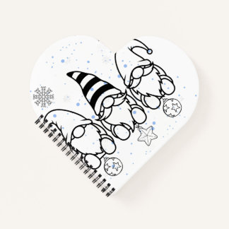 Schattige Kerstkabouters Vakantiedesign. Notitieboek