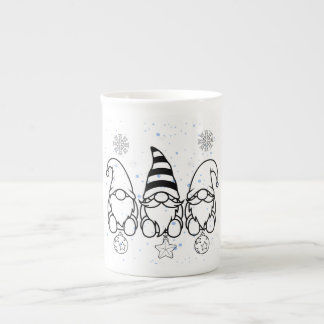 Schattige Kerstkabouters Vakantiedesign. Porselein Kop