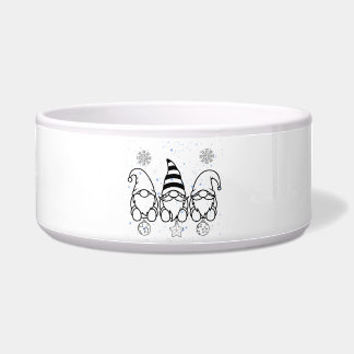 Schattige Kerstkabouters Vakantiedesign. Voerbakje