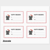 Schattige kerstkat cadeau Label naar van Sticker (Vel)