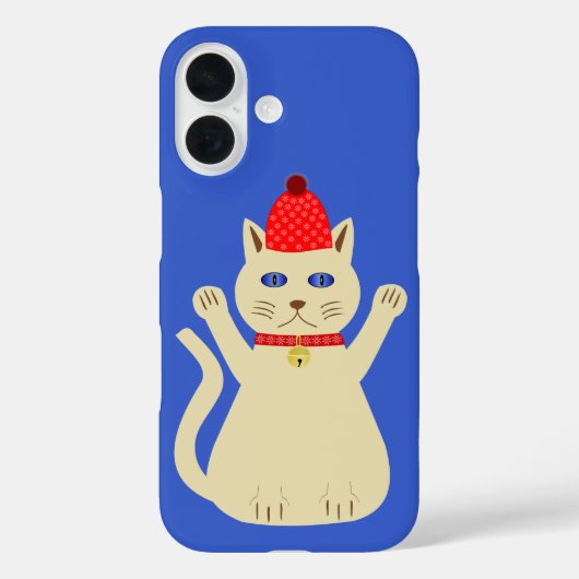 Schattige Kerstkat Case-Mate iPhone Case (Achterkant)