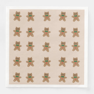 Schattige Kerstkatkoekjes Servet