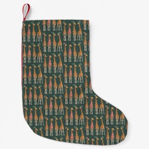 Schattige Kerstkijkende Giraffe Grappige Vakantie  Kleine Kerstsok