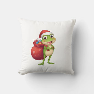 Schattige Kerstkikker met Cadeaubag - Kerstman Kik Kussen