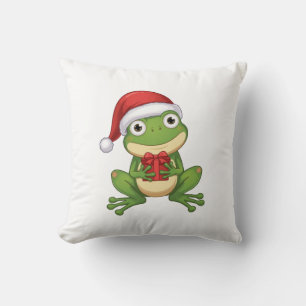 Schattige Kerstkikker met Santa-hoed en Cadeau Kussen
