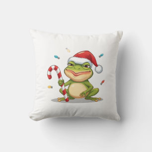 Schattige Kerstkikker Met Suikerriet - Grappige Va Kussen