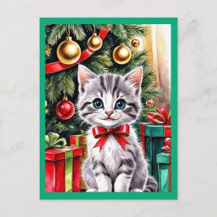 Schattige Kerstkitten Vakantie Briefkaart