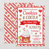Schattige kerstkoekjes en cacaoverjaardag kaart (Voorkant / Achterkant)