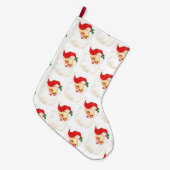 Schattige kerstkous grote kerstsok (Voorkant (Hangend))