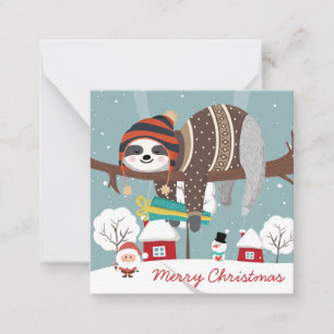 Schattige Kerstluiaard Notitiekaartje