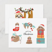 Schattige Kerstluiaards Feestdagenkaart (Voorkant / Achterkant)
