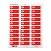 Schattige kerstman adreslabel etiket (Full Sheet)