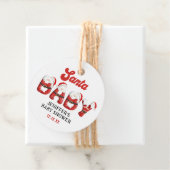 Schattige Kerstman Baby Kerstvakantie Baby Shower Bedankjes Labels (In situ)