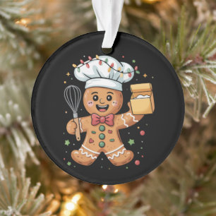 Schattige kerstman bakker Kerst Chef Bakken Ornament