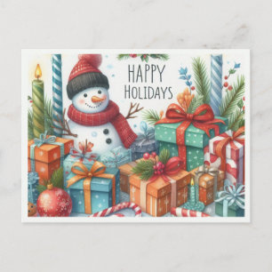 Schattige Kerstman Gelukkig Kerstfeest Briefkaart