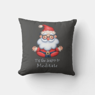 Schattige Kerstman Het is de tijd om te mediteren Kussen