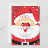 Schattige Kerstman in rode Kerstvakantiefeestje Kaart (Voorkant)