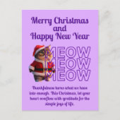 Schattige Kerstman Kat Kerst Briefkaart (Voorkant)