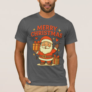 Schattige Kerstman Kerst Kunst – Prettig Kerstfe T-shirt