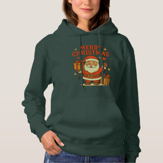 Schattige Kerstman Kerst Kunst – Prettig Kerstfee Hoodie