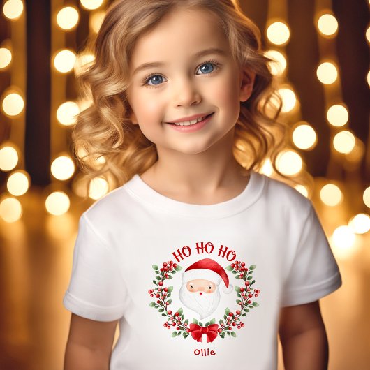 Schattige kerstman kerst naam peuter T-shirt