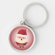 Schattige kerstman kerst sleutelhanger