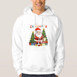 Schattige Kerstman met Kerstbomen & Cadeaus – Mij Hoodie